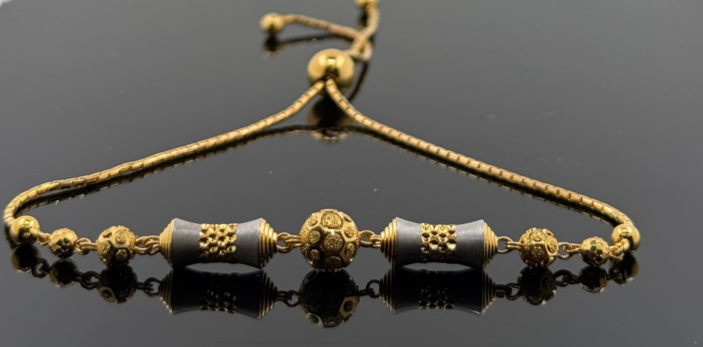 22k Solid Gold Ladies Simple Bracelet GB135