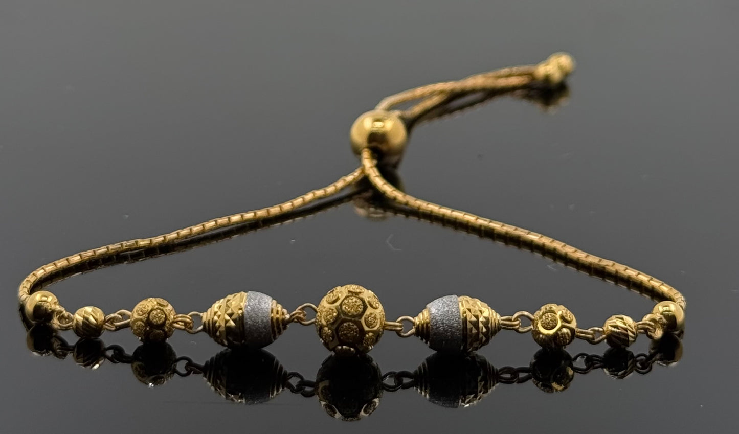 22k Solid Gold Ladies Simple Bracelet GB137