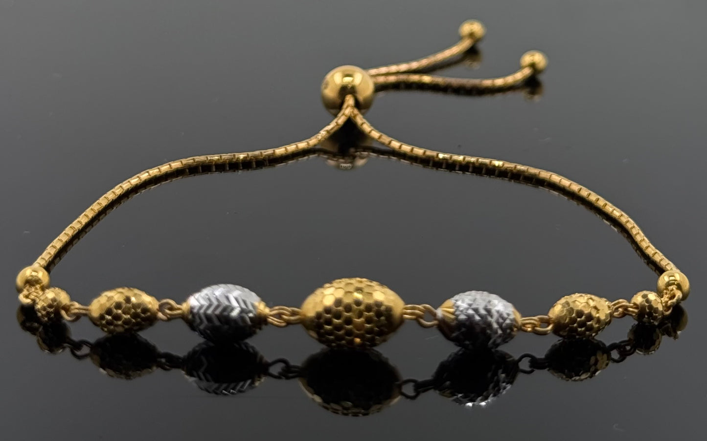 22k Solid Gold Ladies Simple Bracelet GB139