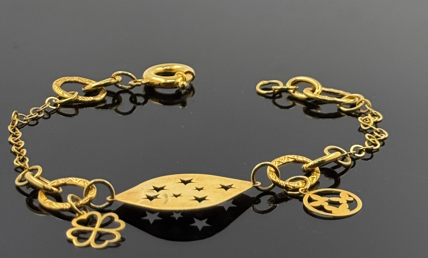 21k Solid Gold Ladies Simple Bracelet GB171