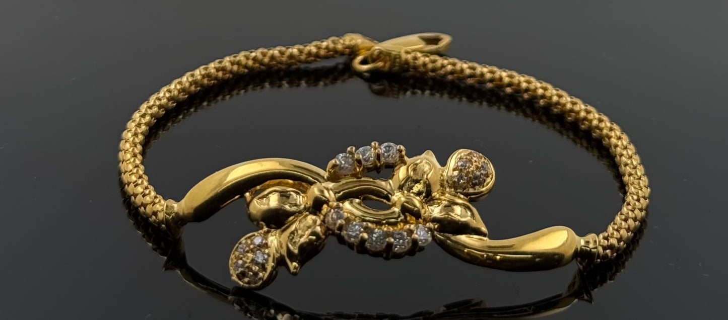 21k Solid Gold Ladies Simple Bracelet GB211