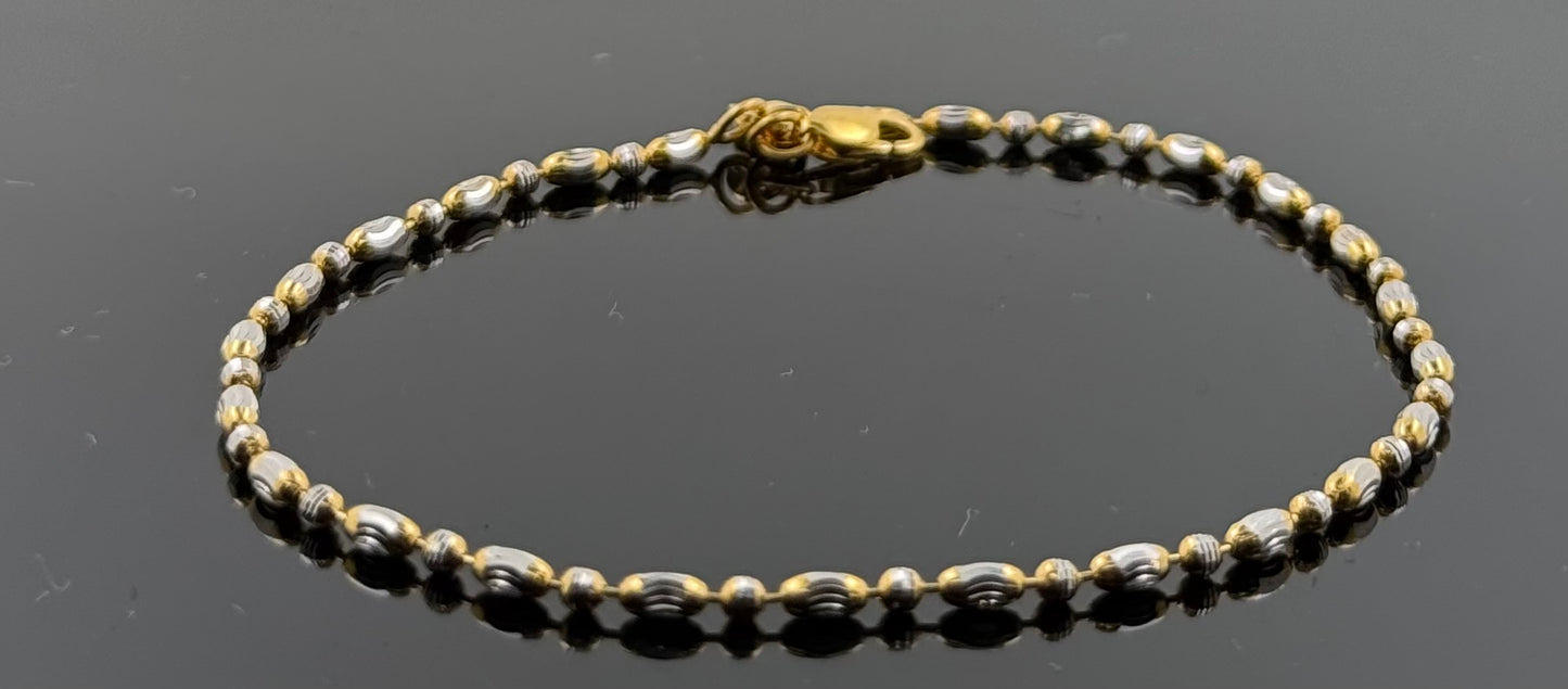 22k Solid Gold Ladies Simple Bracelet GB214