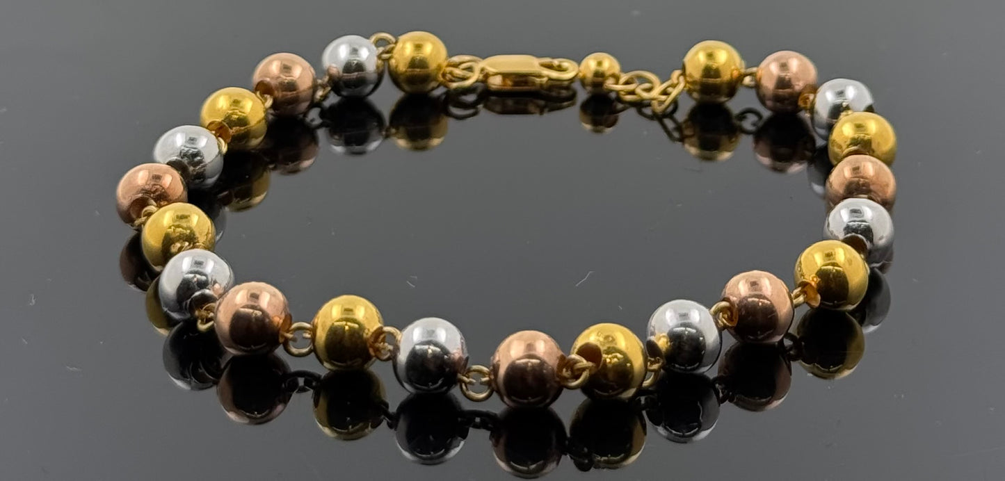 22k Solid Gold Ladies Simple Bracelet GB217