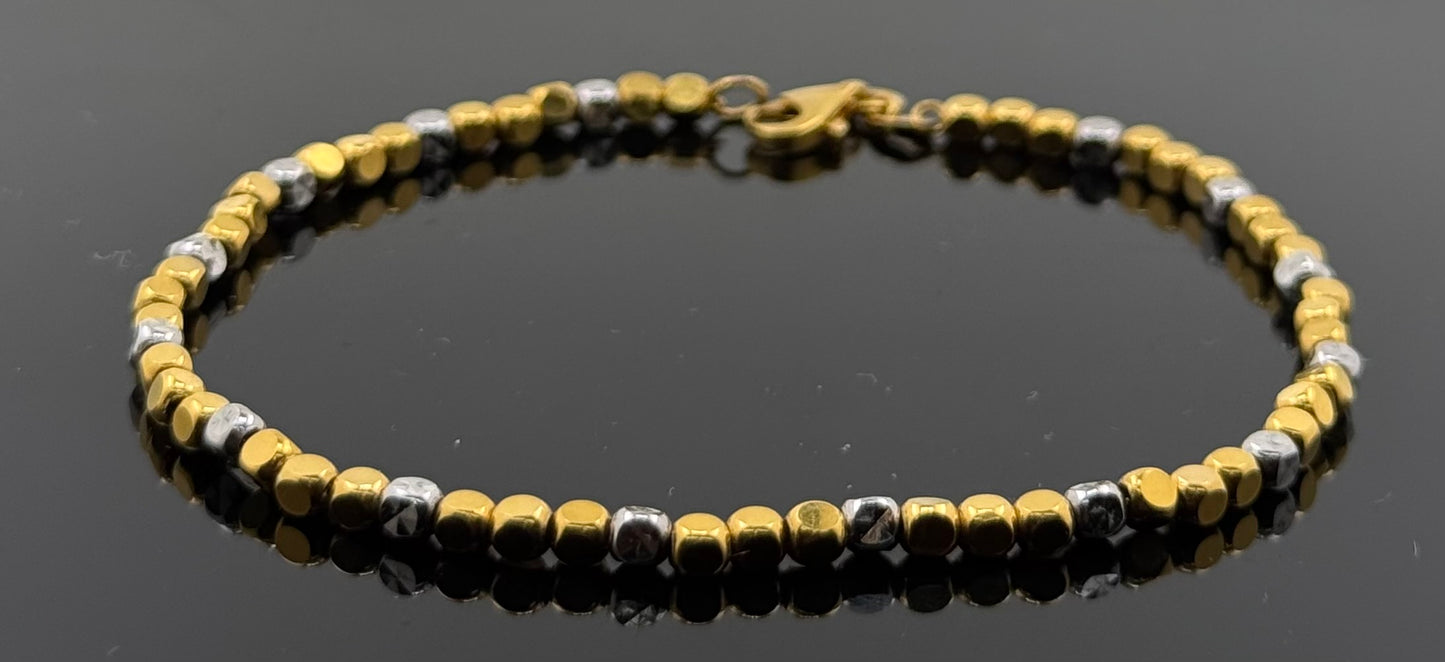 21k Solid Gold Ladies Simple Bracelet GB247