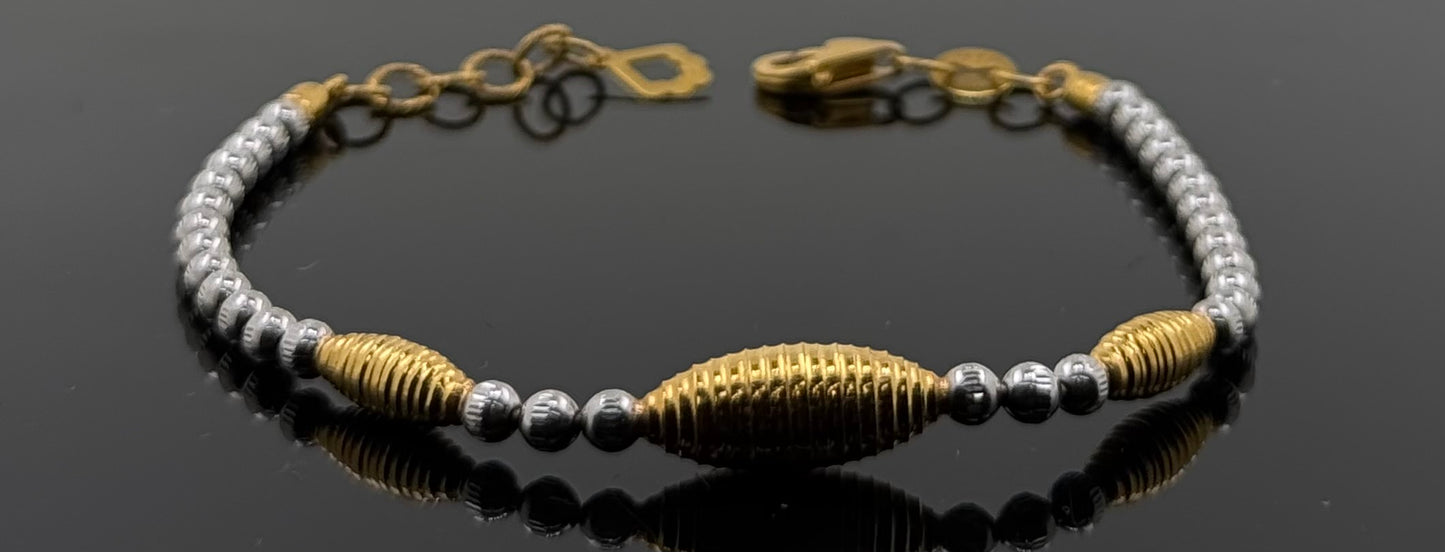 22k Solid Gold Ladies Simple Bracelet GB261