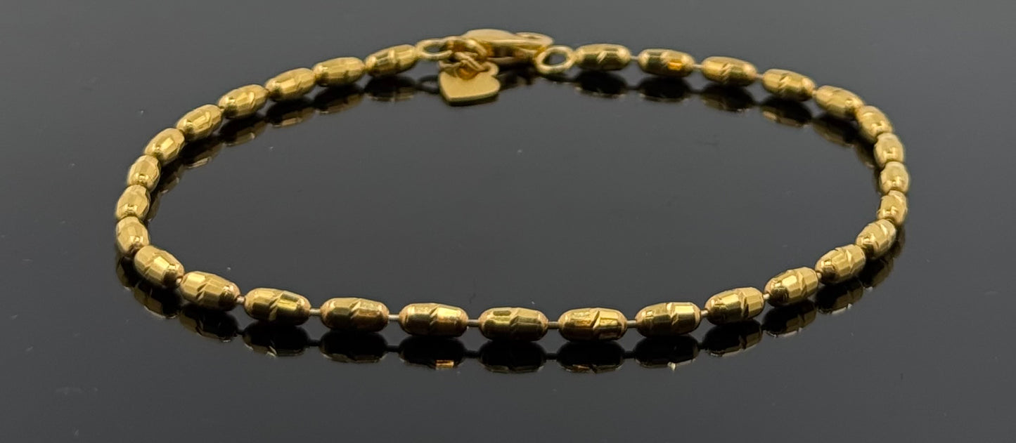 22k Solid Gold Ladies Simple Bracelet GB264