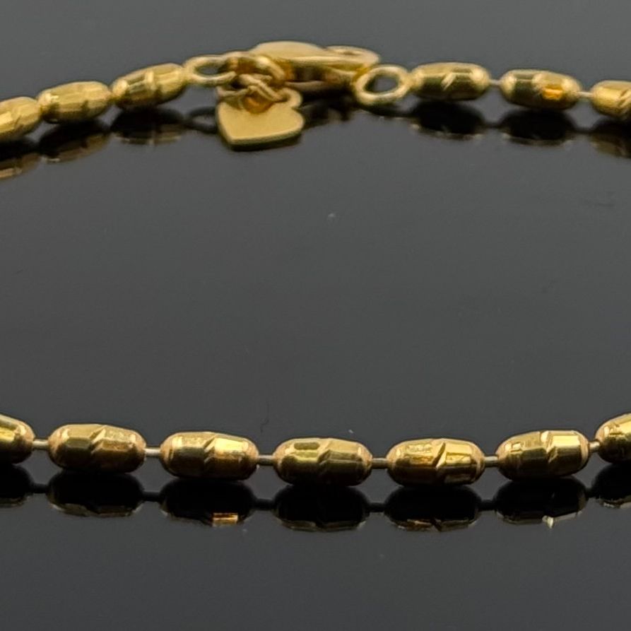22k Solid Gold Ladies Simple Bracelet GB264