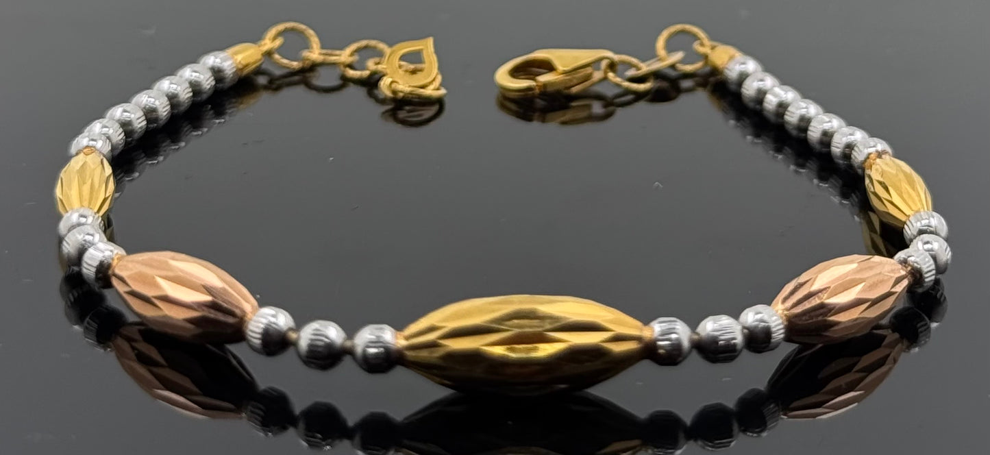 22k Solid Gold Ladies Simple Bracelet GB265