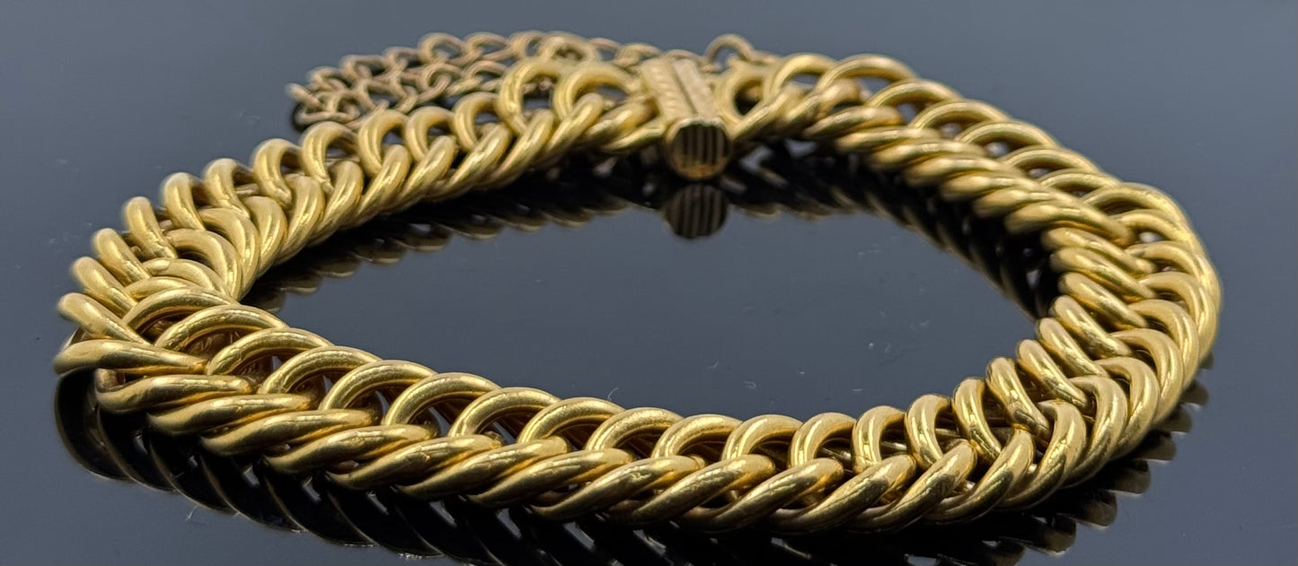 21k Solid Gold Ladies Simple Bracelet GB271
