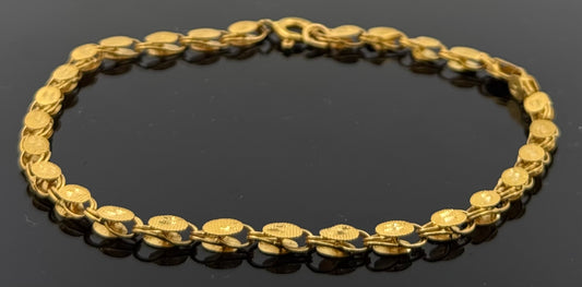 22k Solid Gold Ladies Simple Bracelet GB273