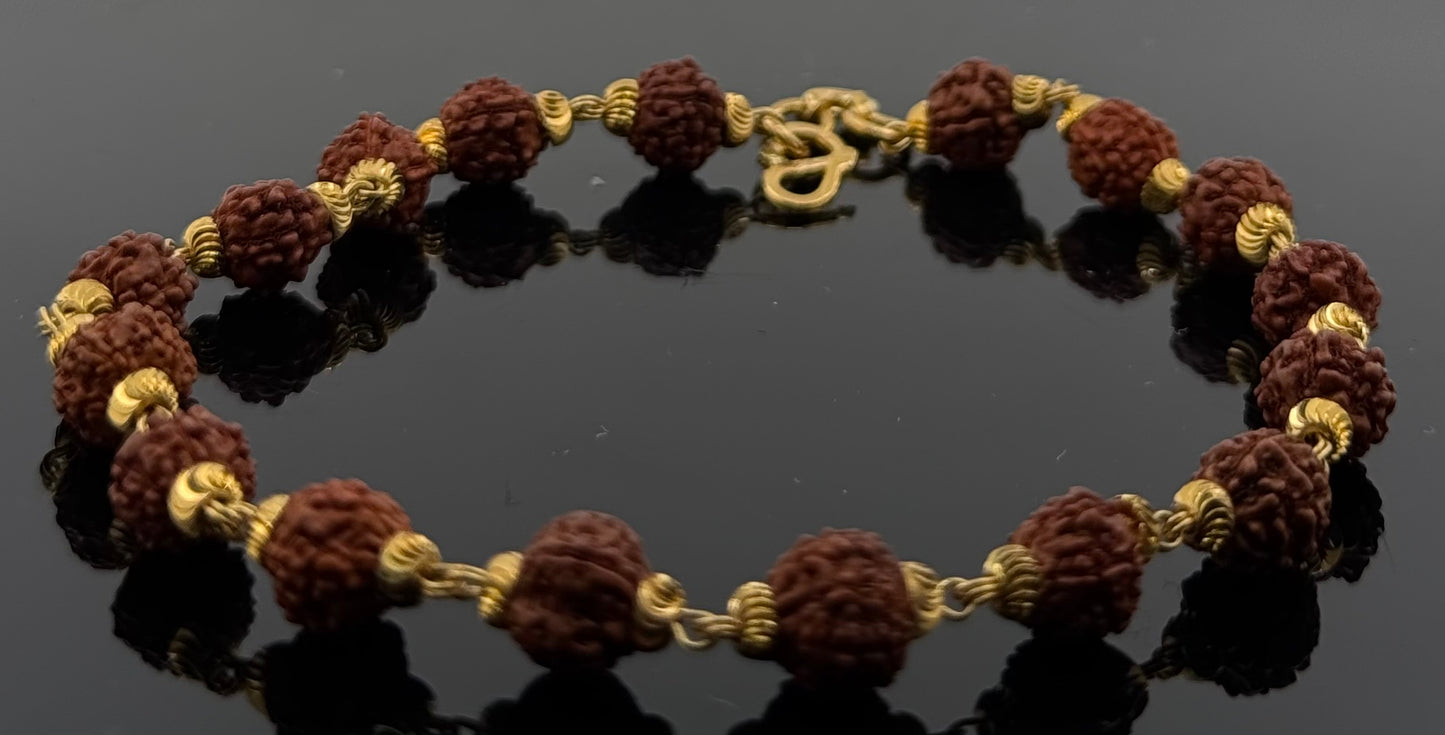 22k Solid Gold Ladies Simple Bracelet GB275