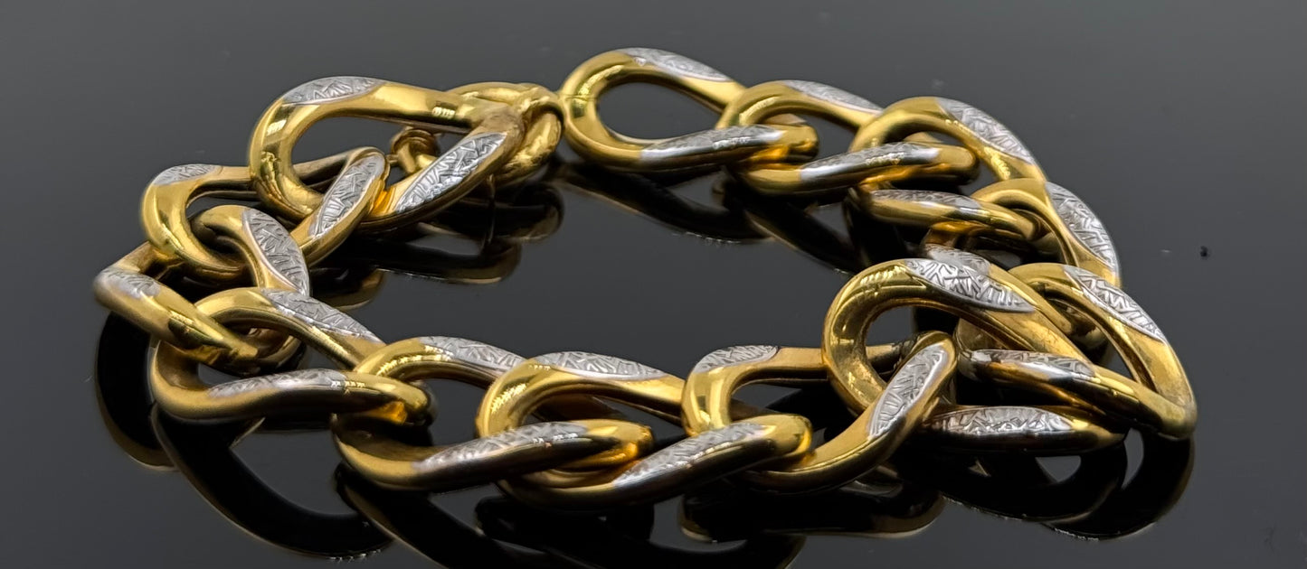 21k Solid Gold Ladies Simple Bracelet GB282