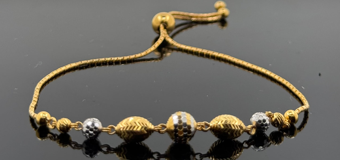 22k Solid Gold Ladies Simple Bracelet GB287