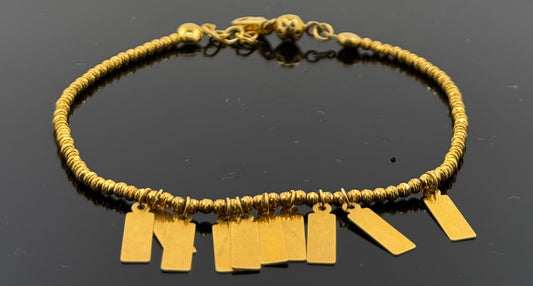 21k Solid Gold Ladies Simple Bracelet GB292