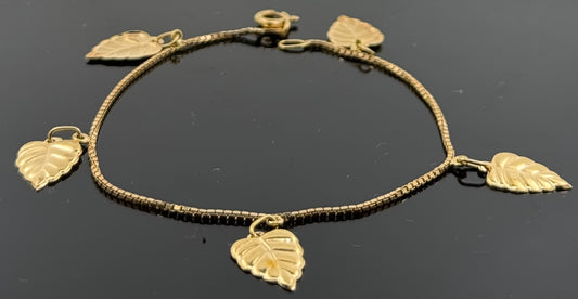 18k Solid Gold Ladies Simple Bracelet GB294