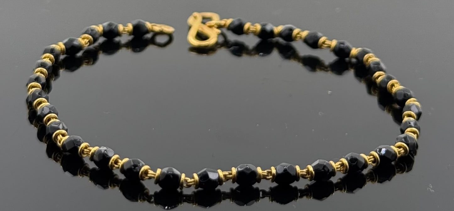 22k Solid Gold Ladies Simple Bracelet GB300