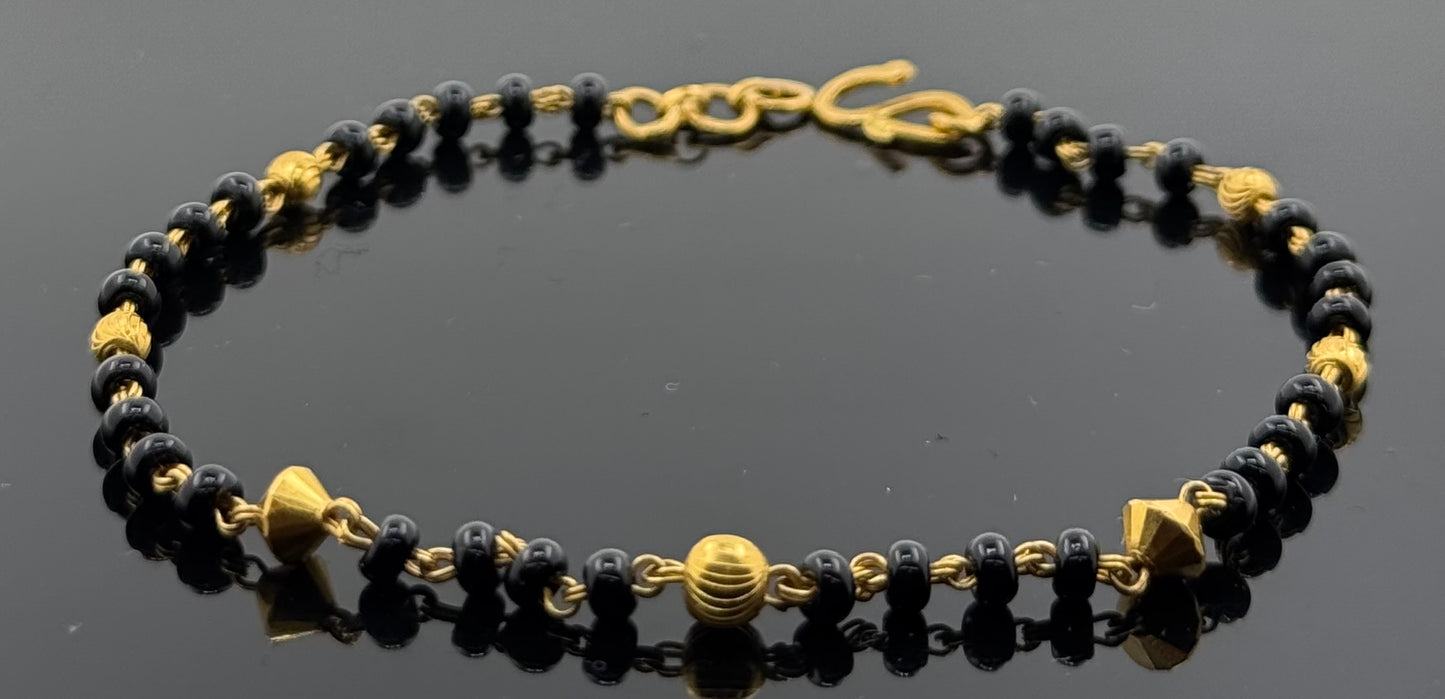 22k Solid Gold Ladies Simple Bracelet GB307