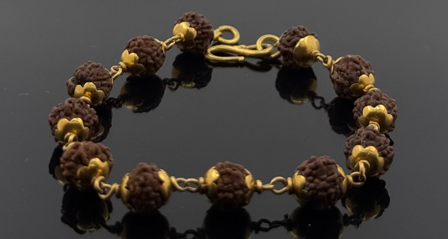 22k Solid Gold Ladies Simple Bracelet GB341