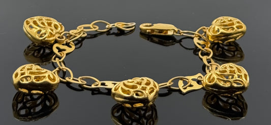 22k Solid Gold Ladies Simple Bracelet GB347