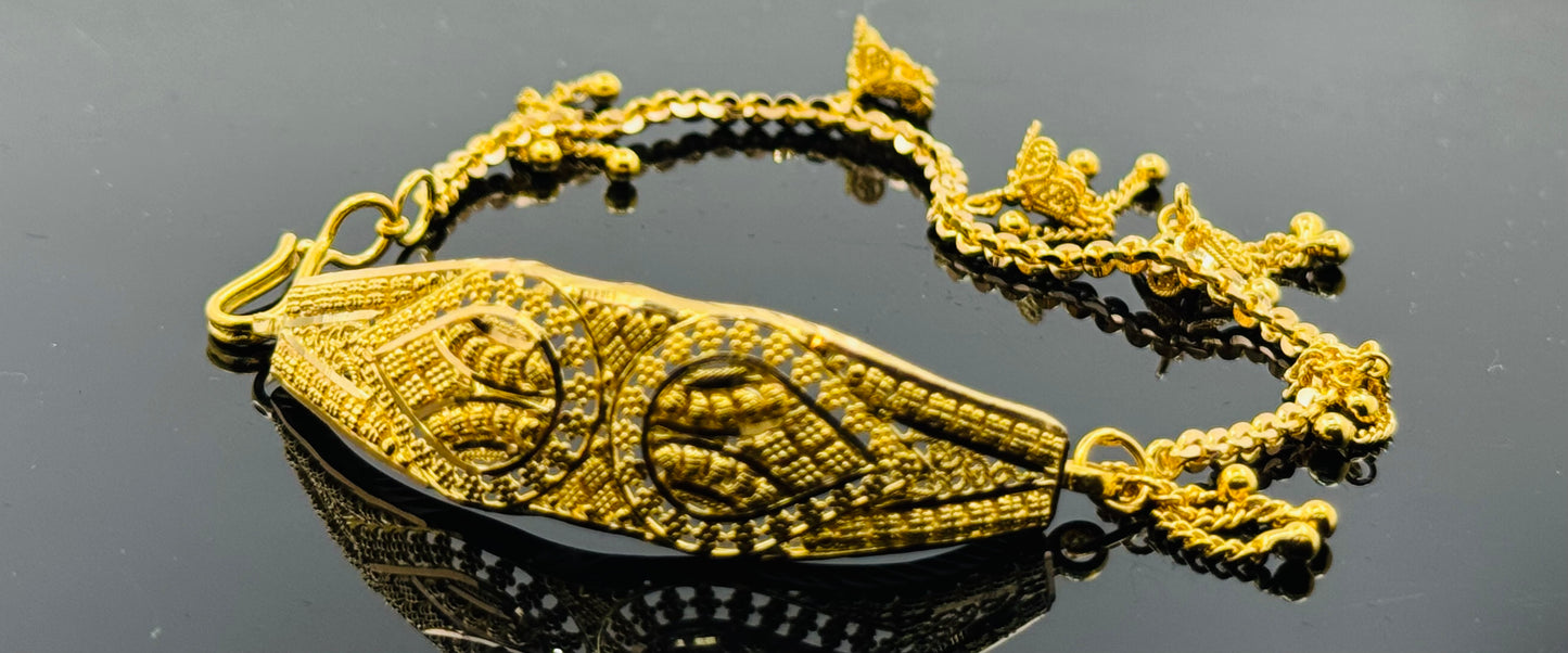 22k Solid Gold Ladies Simple Bracelet GB35