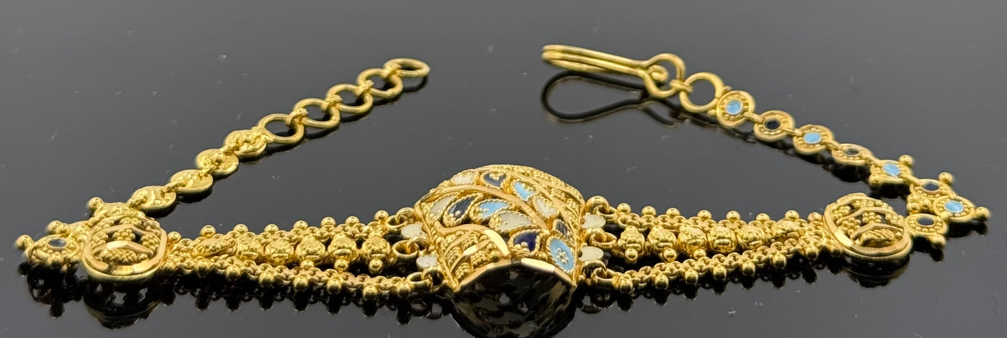 21k Solid Gold Ladies Simple Bracelet GB407