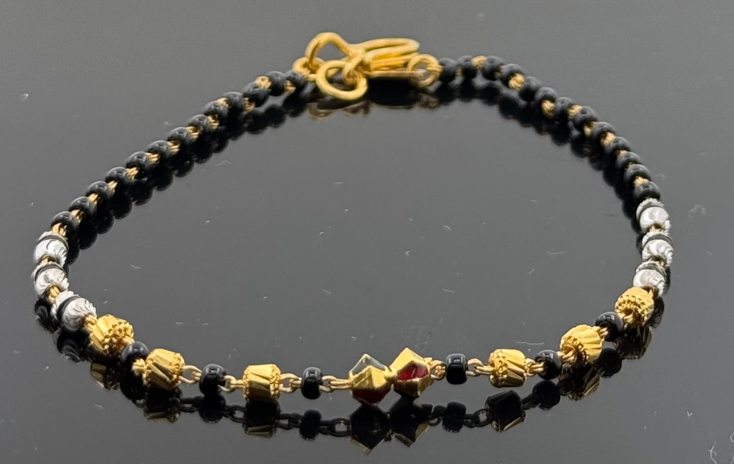 22k Solid Gold Ladies Simple Bracelet GB414