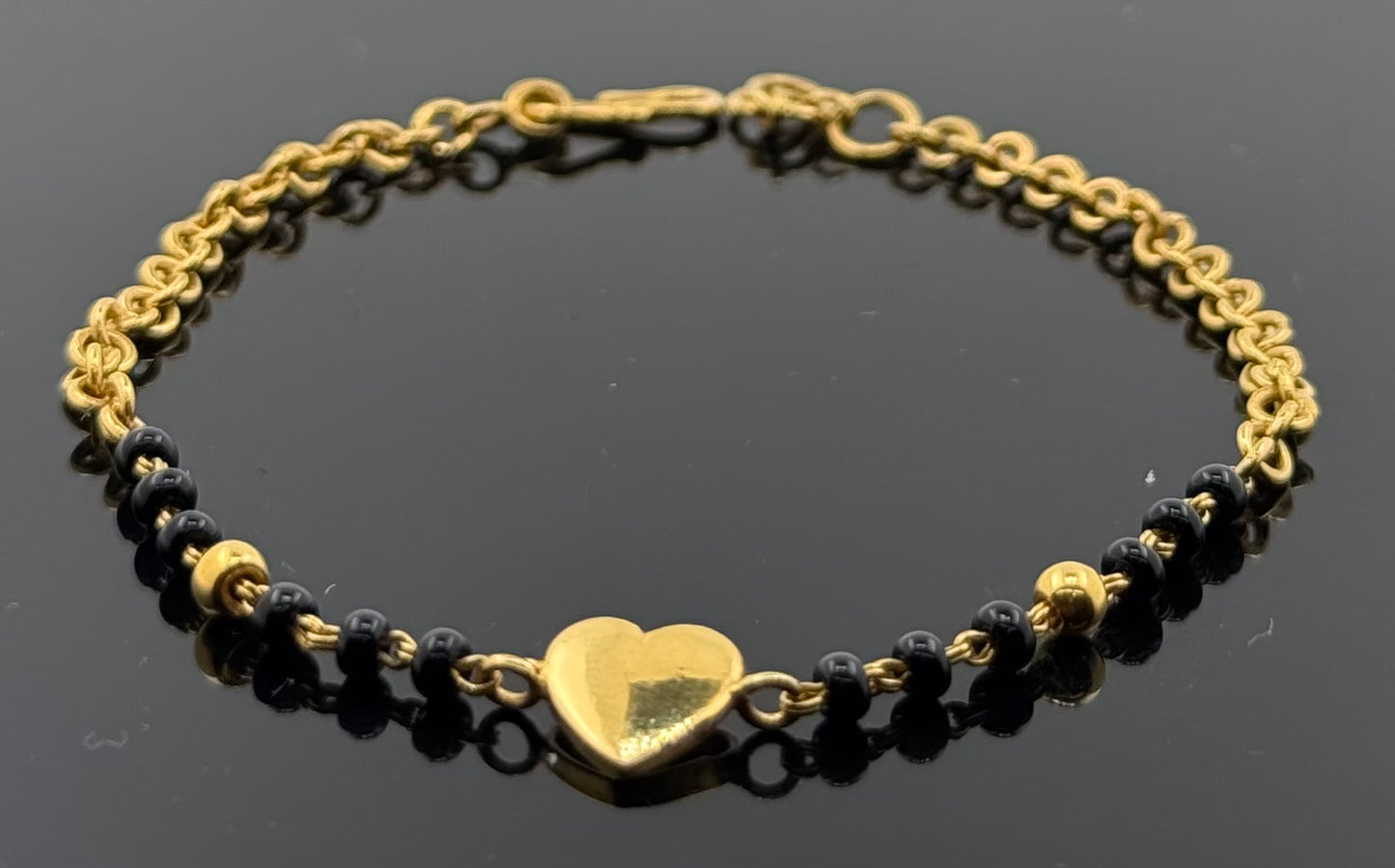 22k Solid Gold Ladies Simple Bracelet GB416