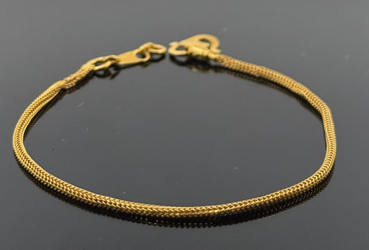 22k Solid Gold Ladies Simple Bracelet GB441