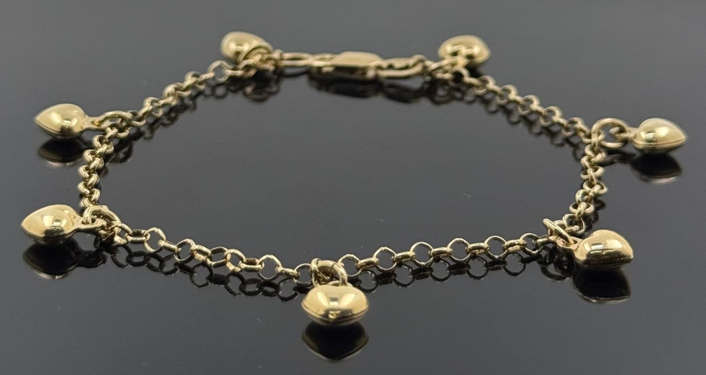 14k Solid Gold Ladies Simple Bracelet GB450
