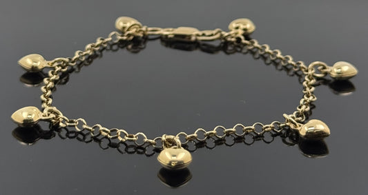 14k Solid Gold Ladies Simple Bracelet GB450