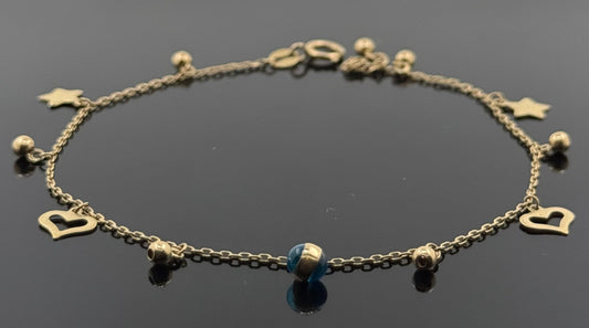 10k Solid Gold Ladies Simple Bracelet GB451