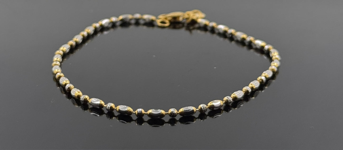 22k Solid Gold Ladies Simple Bracelet GB454