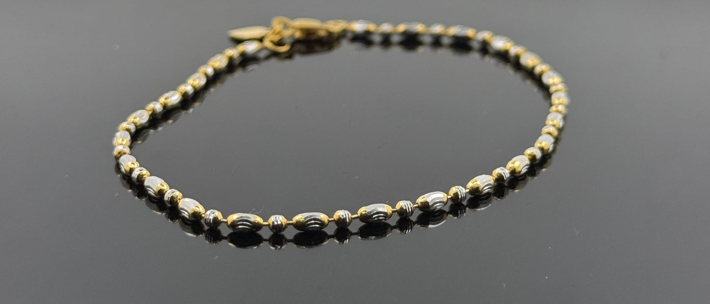 22k Solid Gold Ladies Simple Bracelet GB455