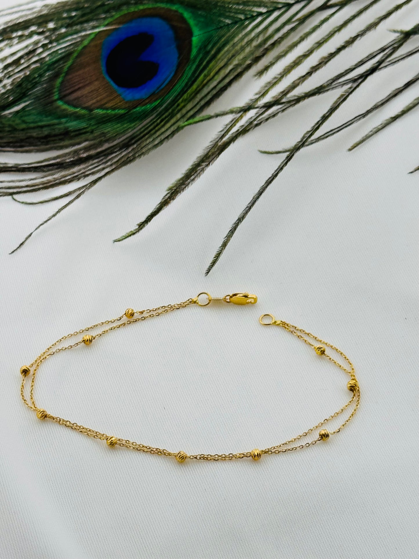 22k Solid Gold Ladies Simple Bracelet GB467