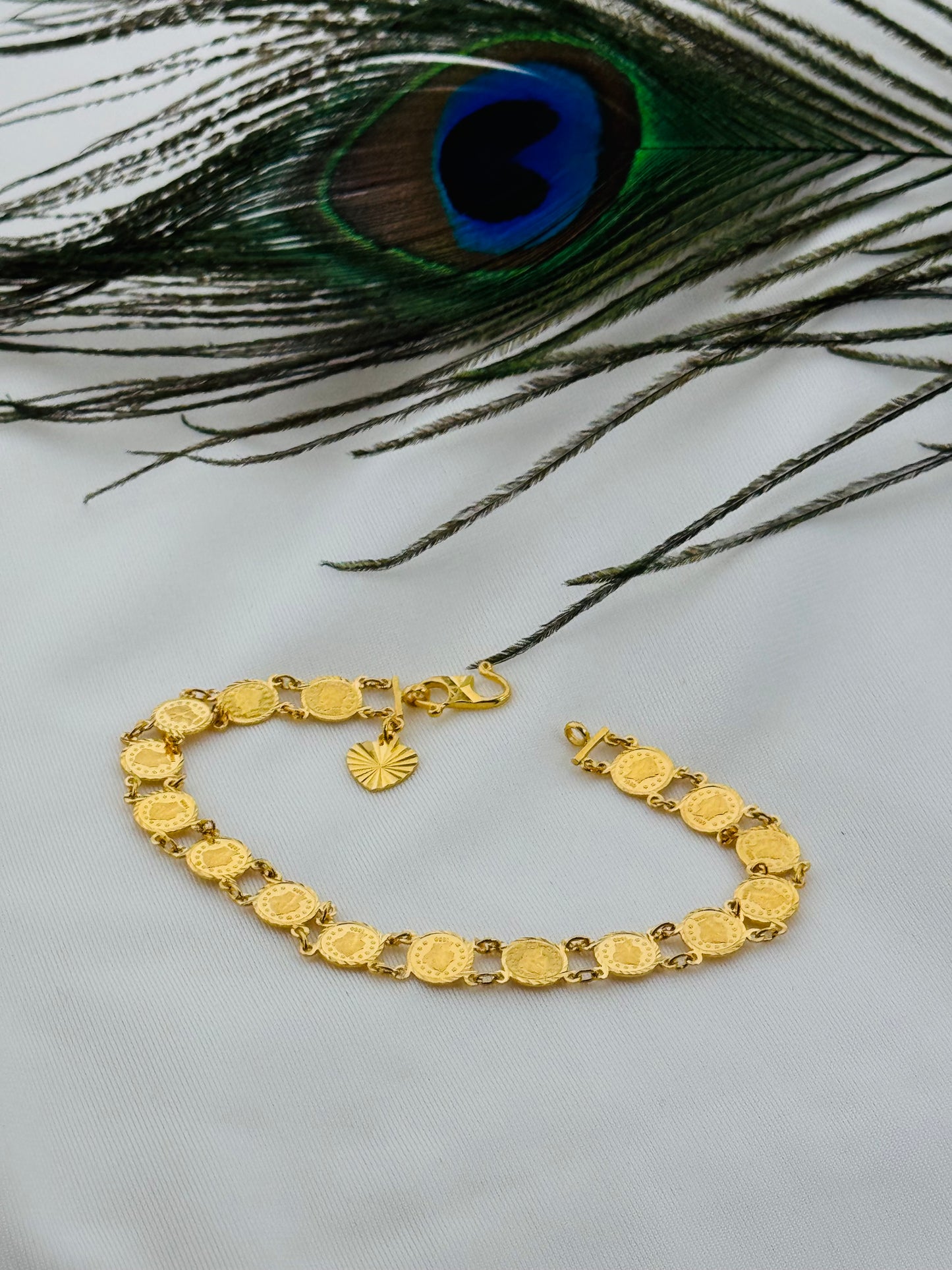22k Solid Gold Ladies Simple Bracelet GB471