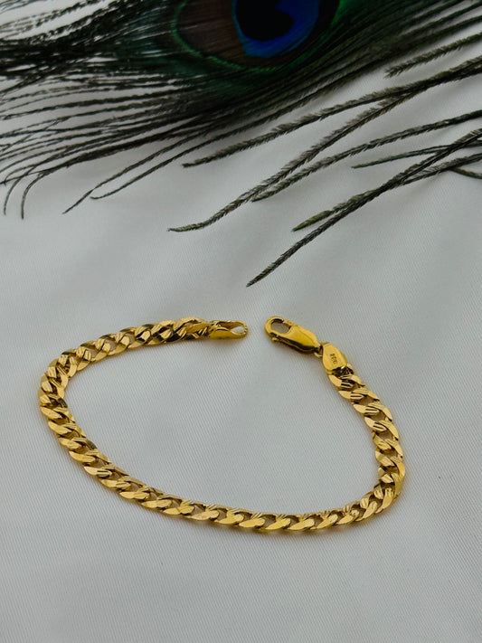 22k Solid Gold Ladies Simple Bracelet GB473