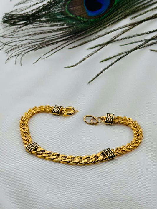 21k Solid Gold Ladies Simple Bracelet GB474