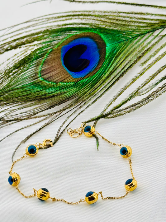 22k Solid Gold Ladies Simple Bracelet GB488