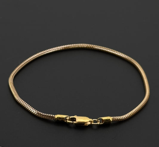 22k Solid Gold Ladies Simple Bracelet GB495