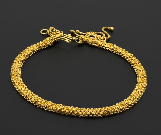 22k Solid Gold Ladies Simple Bracelet GB496