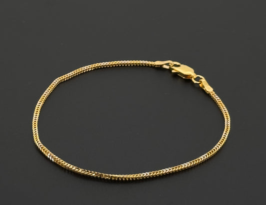 22k Solid Gold Ladies Simple Bracelet GB497