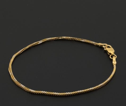 22k Solid Gold Ladies Simple Bracelet GB498