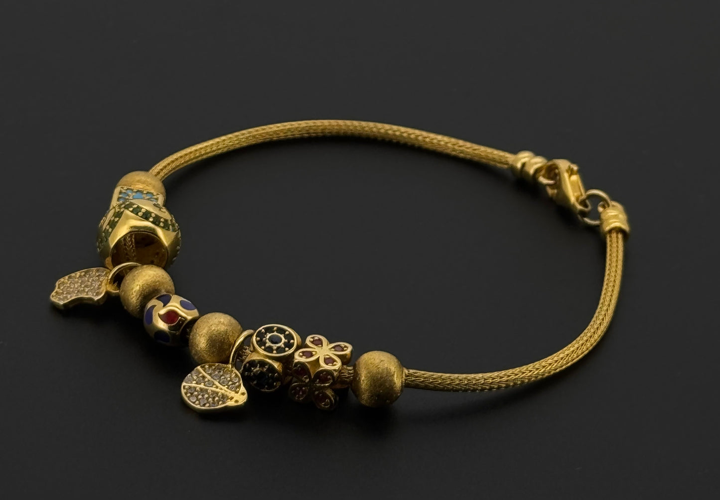 18k Solid Gold Ladies Simple Bracelet GB503