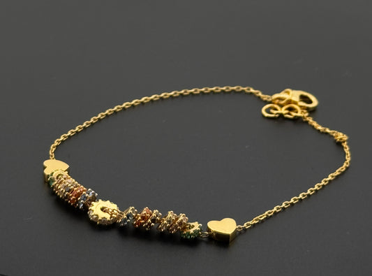 22k Solid Gold Ladies Simple Bracelet GB504