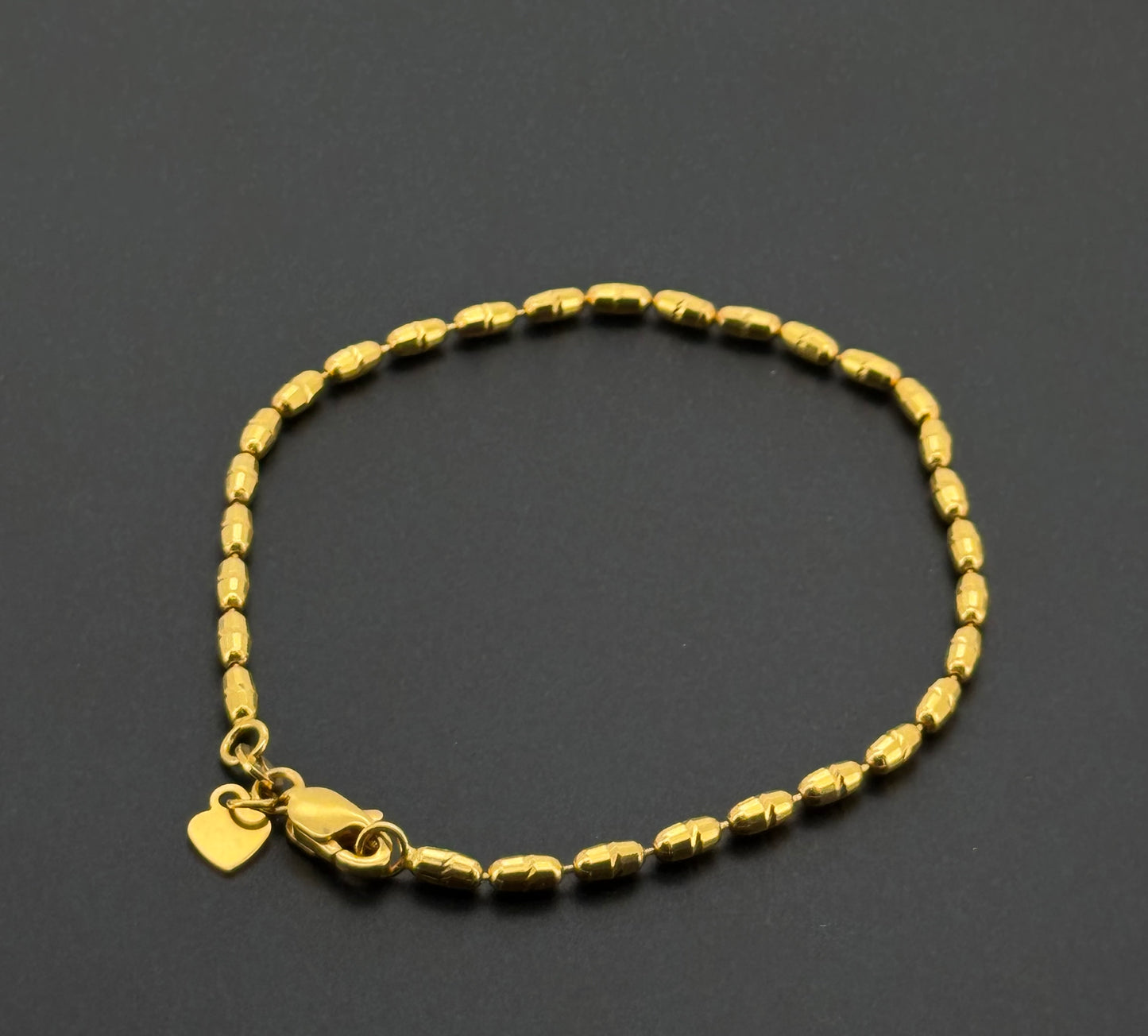 22k Solid Gold Ladies Simple Bracelet GB506