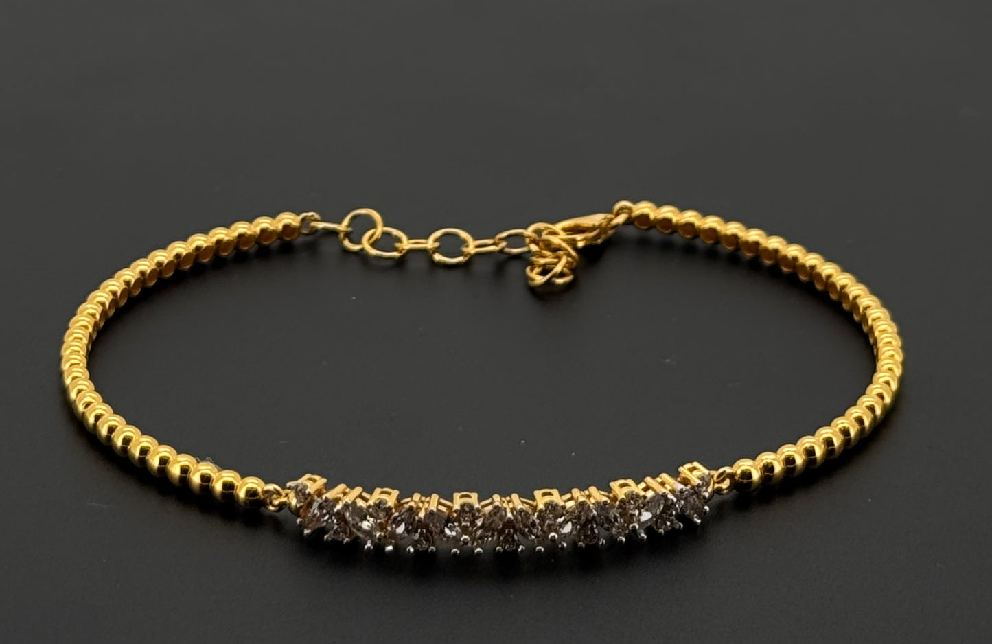 22k Solid Gold Ladies Simple Bracelet GB507