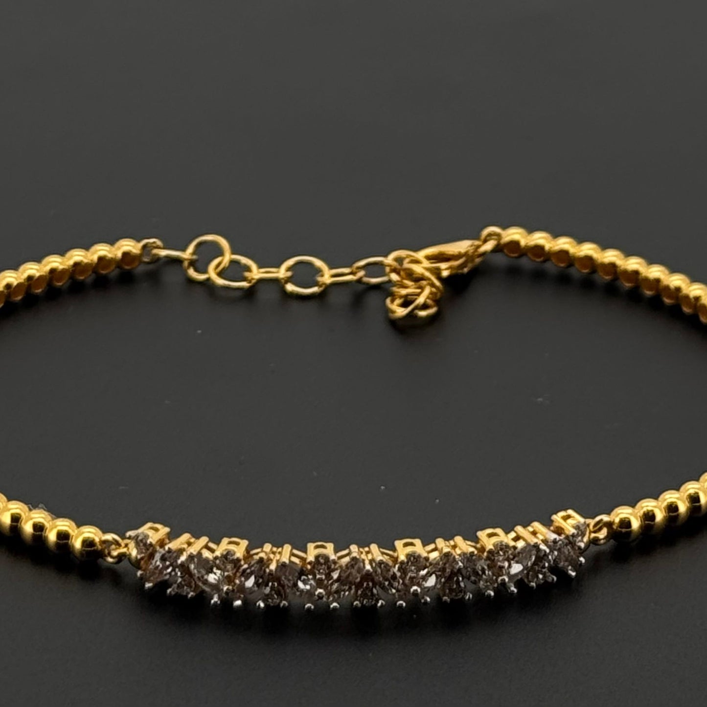 22k Solid Gold Ladies Simple Bracelet GB508