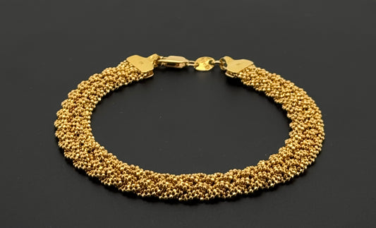 21k Solid Gold Ladies Simple Bracelet GB512