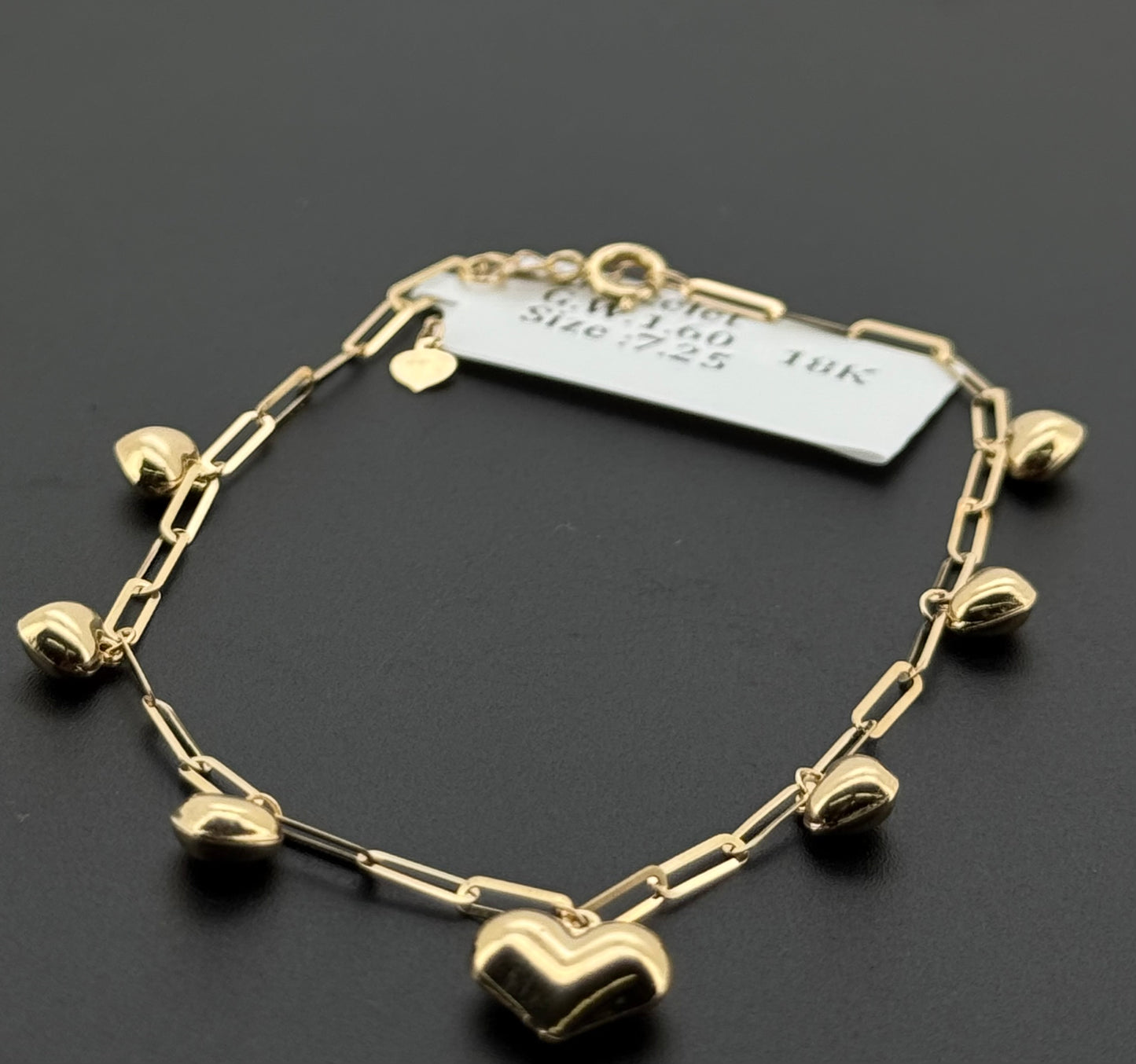 18k Solid Gold Ladies Simple Bracelet GB516