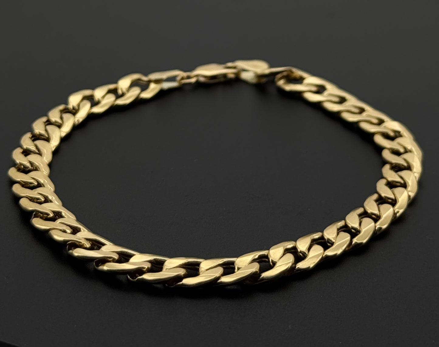 18k Solid Gold Ladies Simple Bracelet GB520